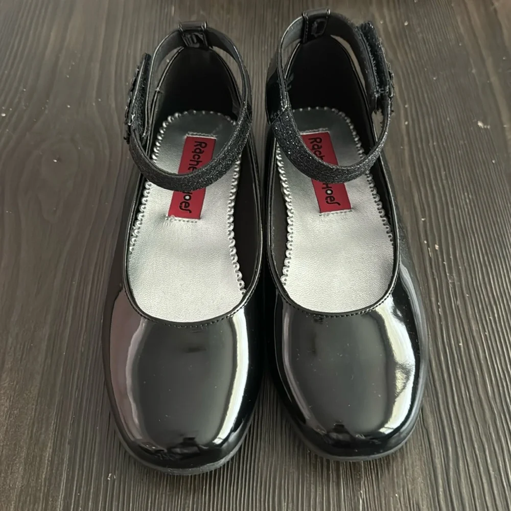 NWT Rachel Shoes Selene Black Patent Flats